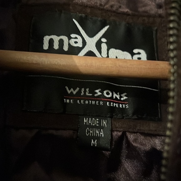 Wilson Leather Maxima Suede Vest Sz Medium Brown Zip Up - Picture 6 of 9